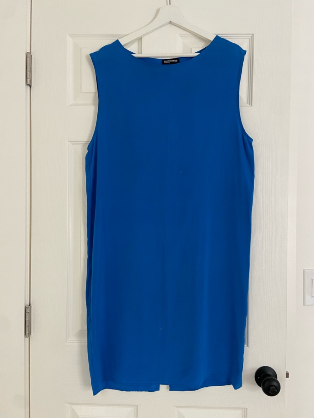 America Apparel Sleeveless Shift Dress in Vibrant Cobalt Blue